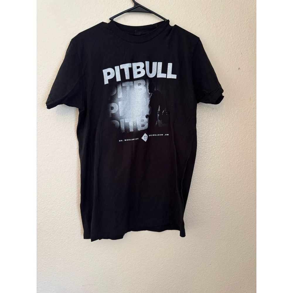 PITBULL  2017 Live Tour Concert‎ T-Shirt Adult M Black Mr. Worldwide Miami